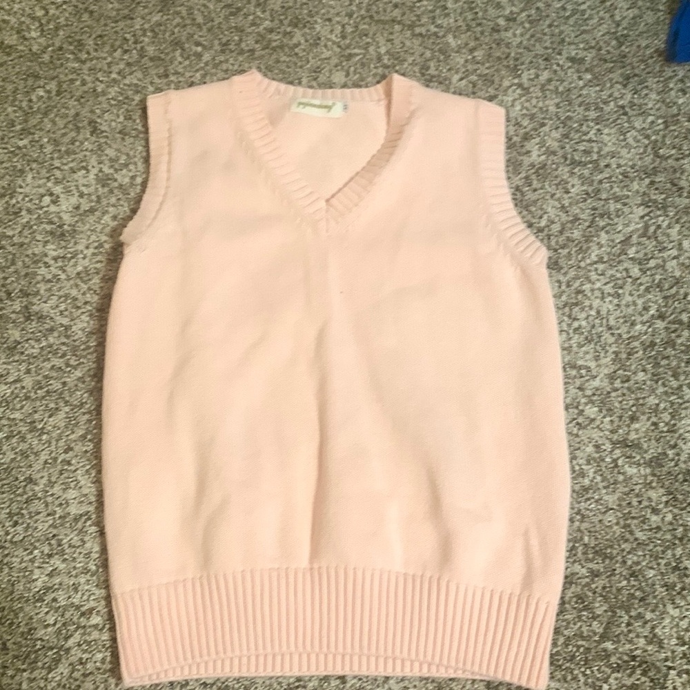 Pink sweater vest